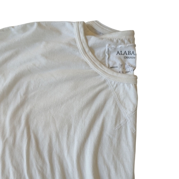 Alabama Chanin Off White Cream Long Sleeve Organic Cotton Top sz XL - Picture 4 of 6